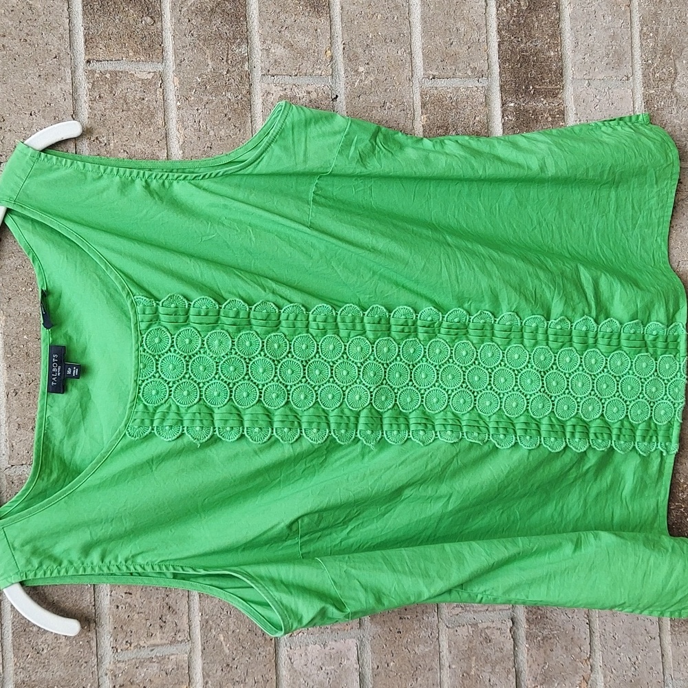 Talbots Green Sleeveless Blouse- 16P